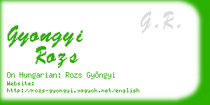 gyongyi rozs business card